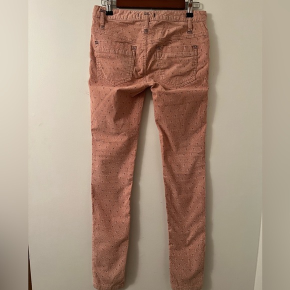 Free people corduroy pants peach with flowers size 26 - Picture 2 of 5